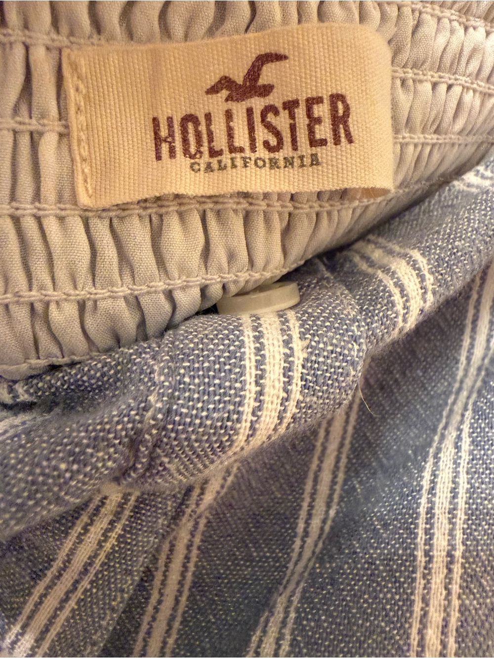 Hollister Blue and White Striped Button-Front Sundress - Picture 3 of 11